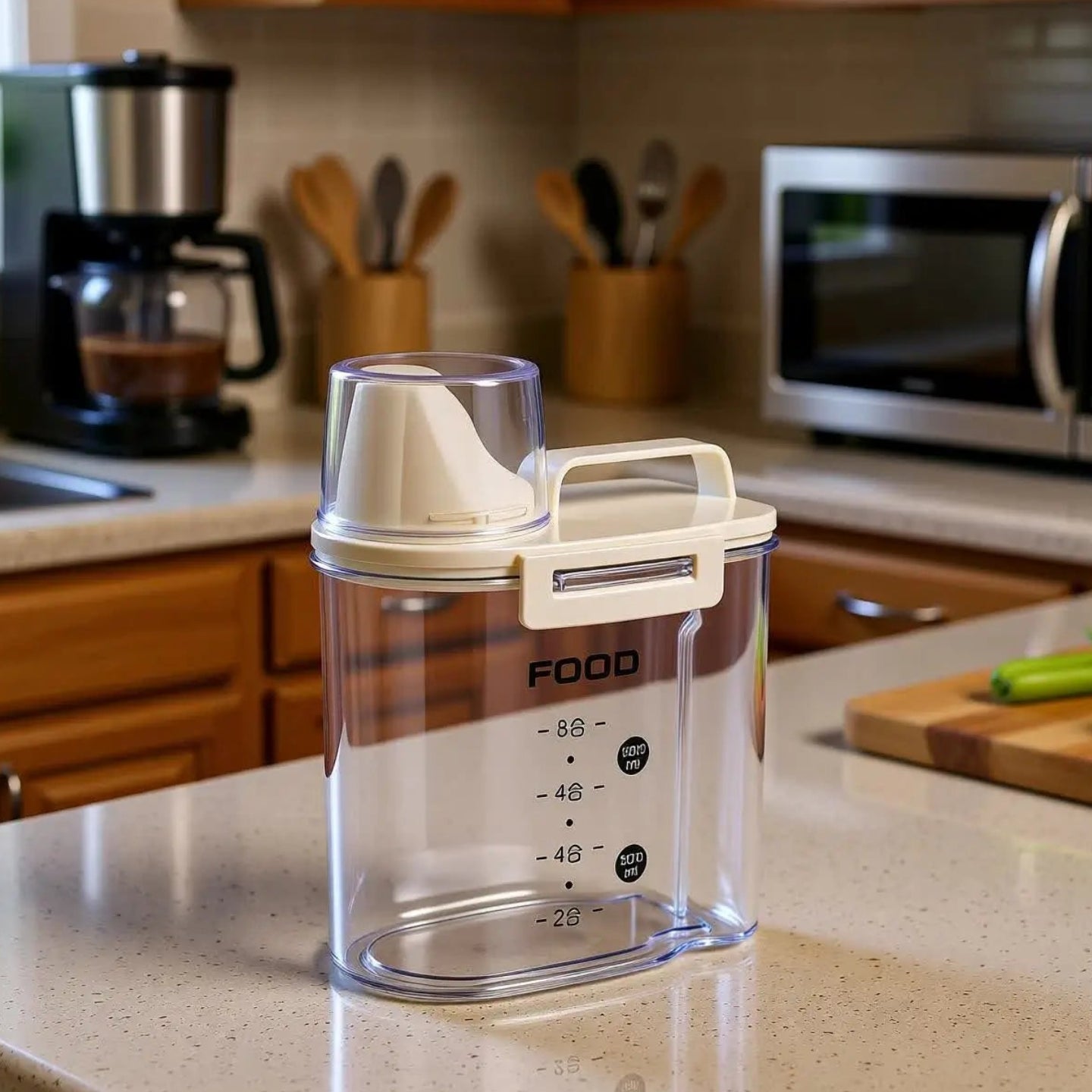 Pote Hermético Multiuso –  com Copo Medidor e Bico Dosador