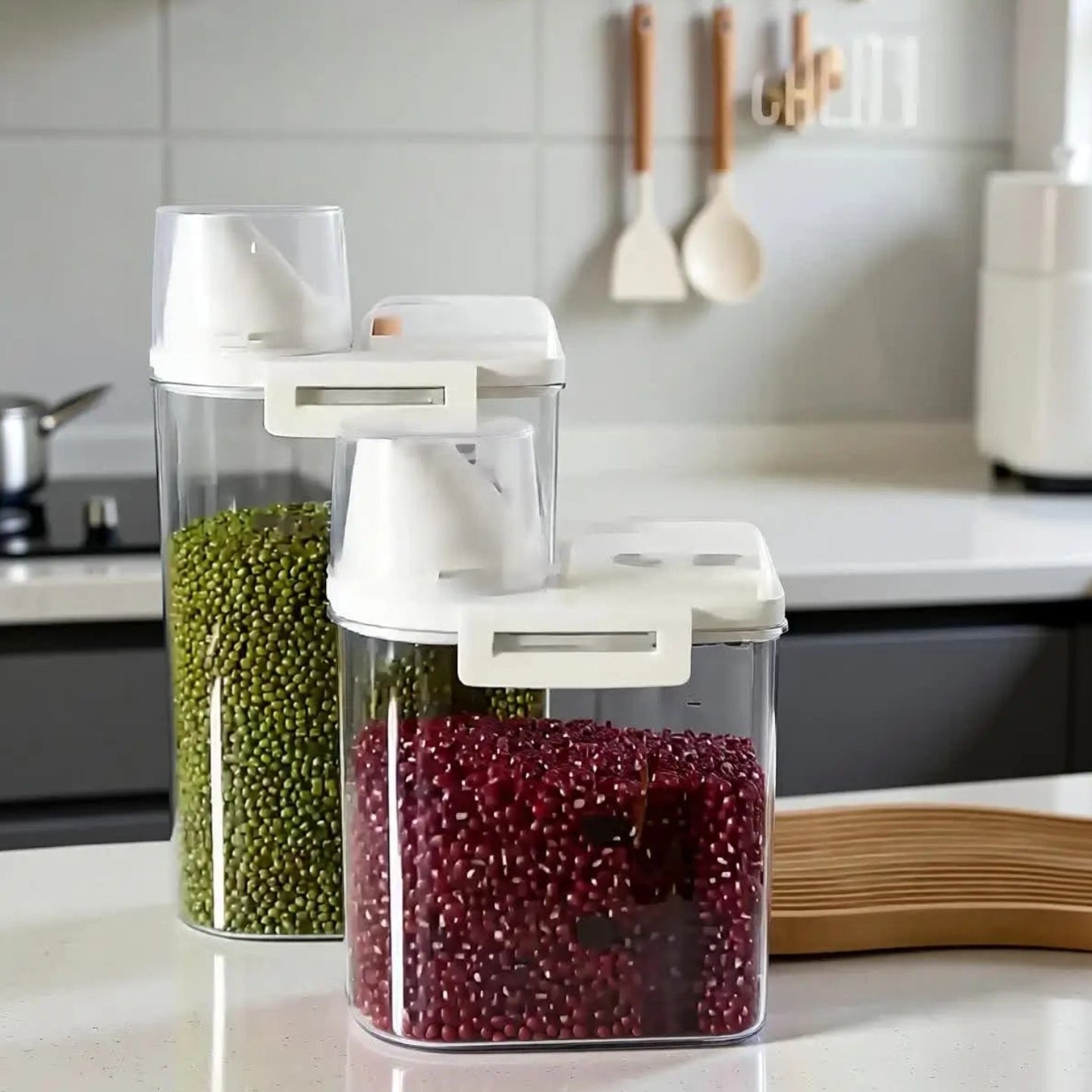 Pote Hermético Multiuso –  com Copo Medidor e Bico Dosador