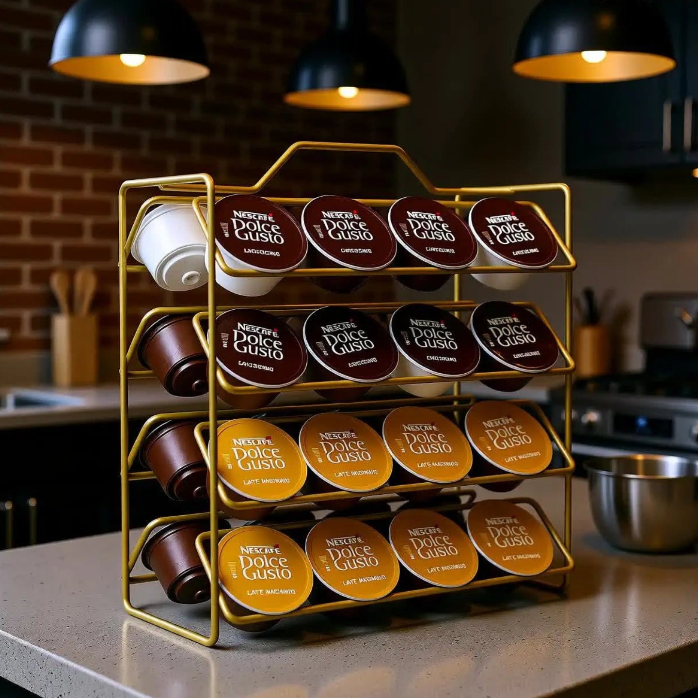 Suporte de Cápsulas de Café – Organização Elegante para Nespresso®, Dolce Gusto® e Três Corações
