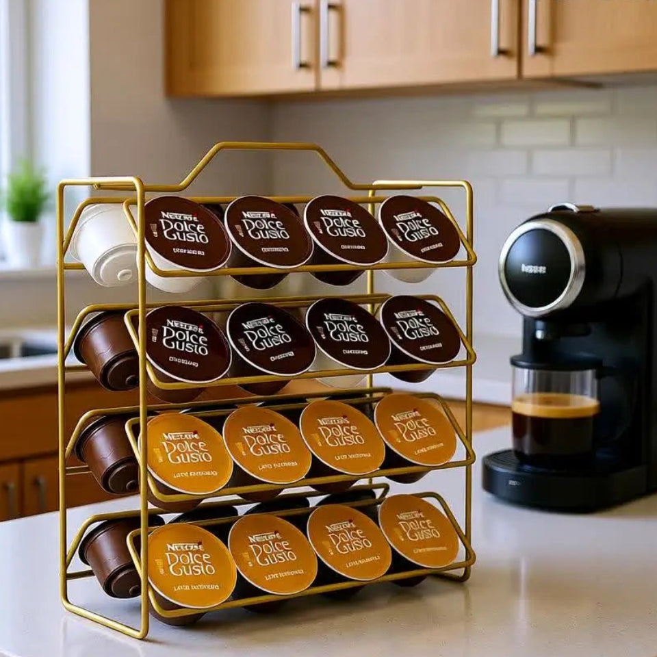 Suporte de Cápsulas de Café – Organização Elegante para Nespresso®, Dolce Gusto® e Três Corações