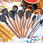 kit de Colher de Silicone para Cozinha 12 peças