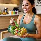 Saladeira Portátil Hérmetica  Multifuncional – Compartimentos para Molho, Vedação Antivazamento, Livre de BPA