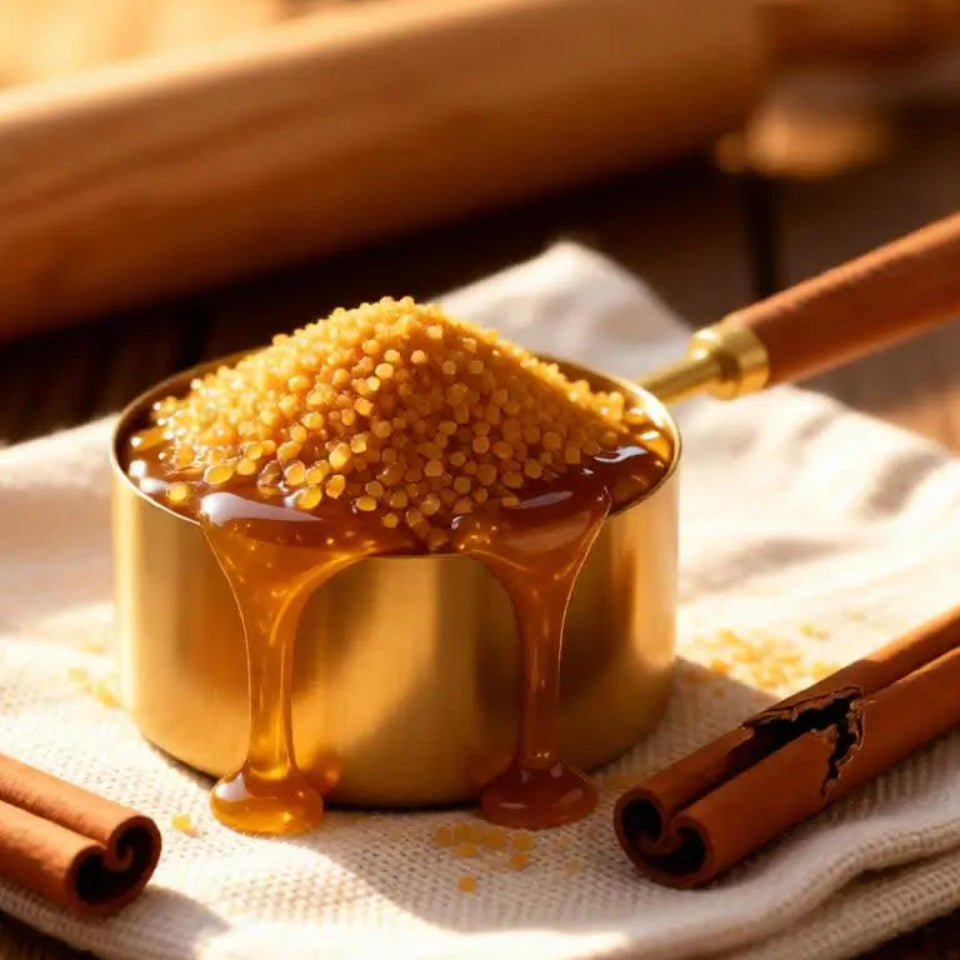 Colheres Medidoras de Aço Inoxidável com Cabo de Madeira – Dourado Luxo para Cozinha Moderna