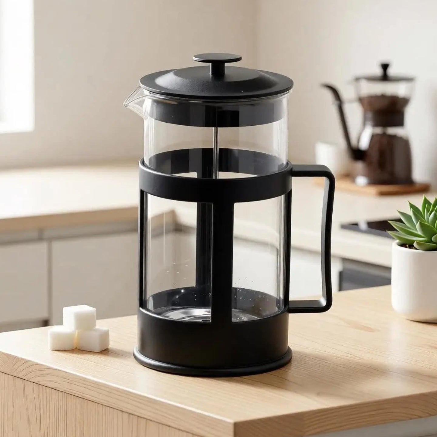 Cafeteira Prensa Francesa 600ml Café Cremeira 350ml Café Expresso Leite Cremoso