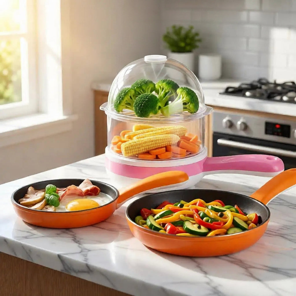 Cozedor de Ovos Multifuncional 2 em 1 – Praticidade e Alimentação Saudável no Dia a Dia