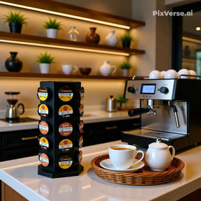 Torre Organizador Giratório p/30 Cápsulas Café Três 3 Corações