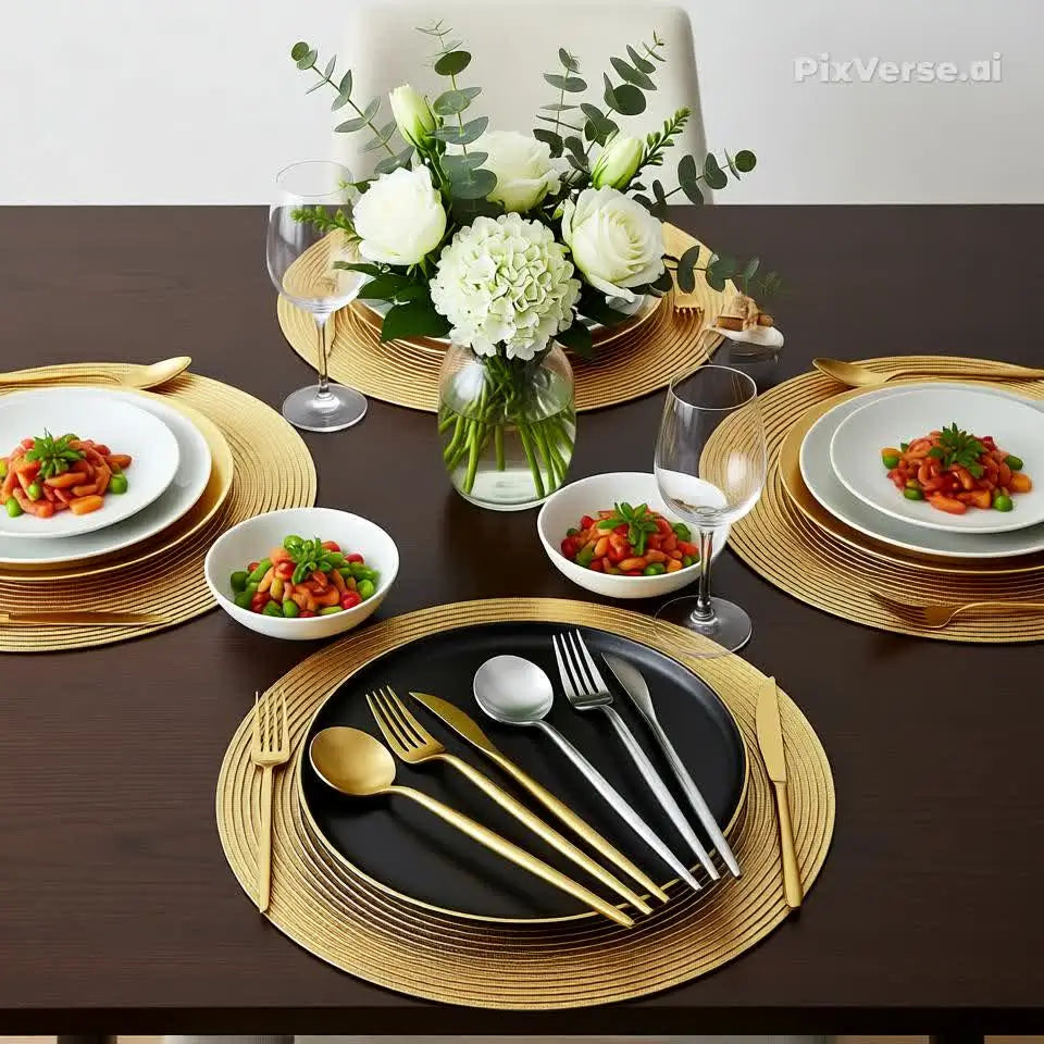 kit Conjunto de talheres de aço inoxidavél