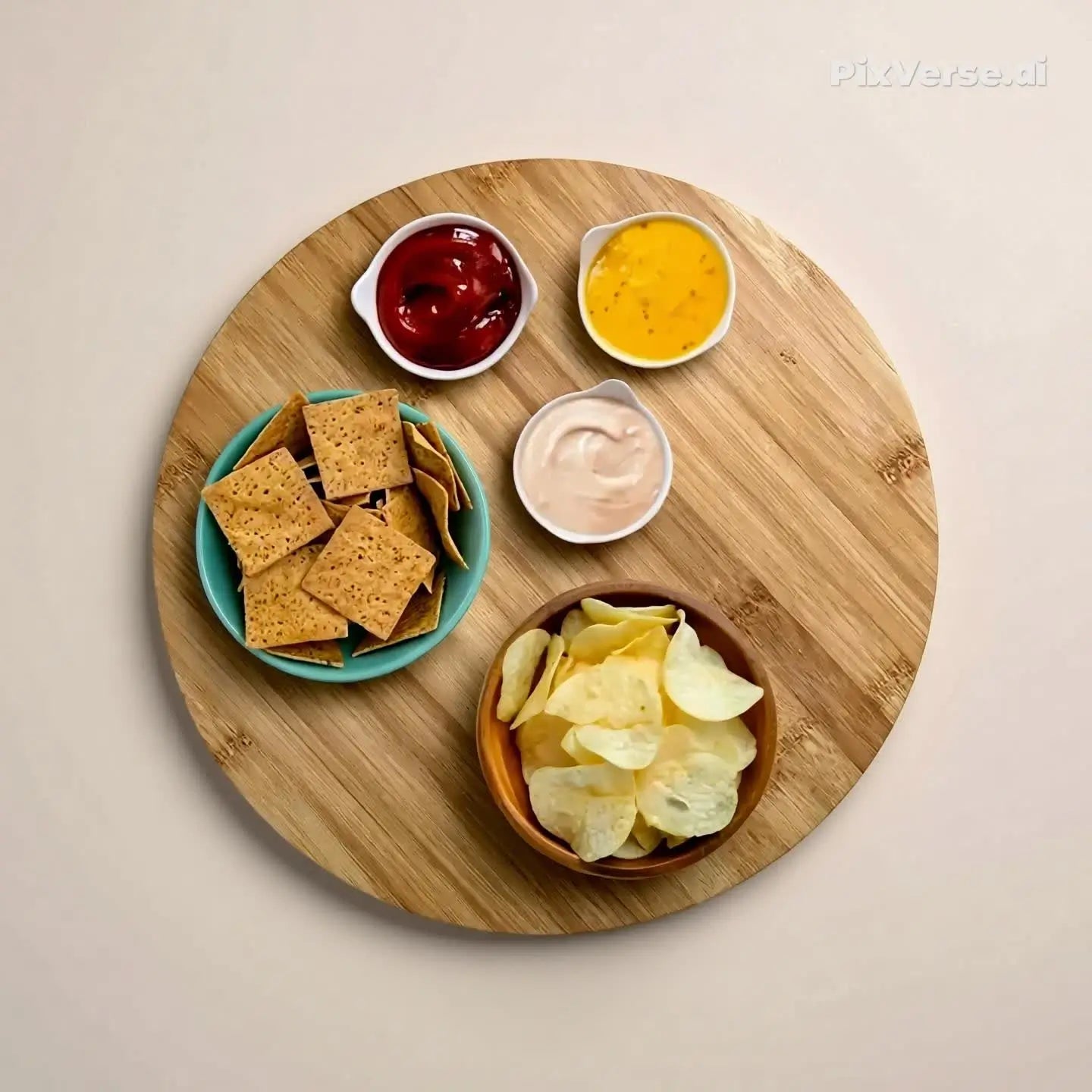 Tábua De Bambu Com Base Giratória