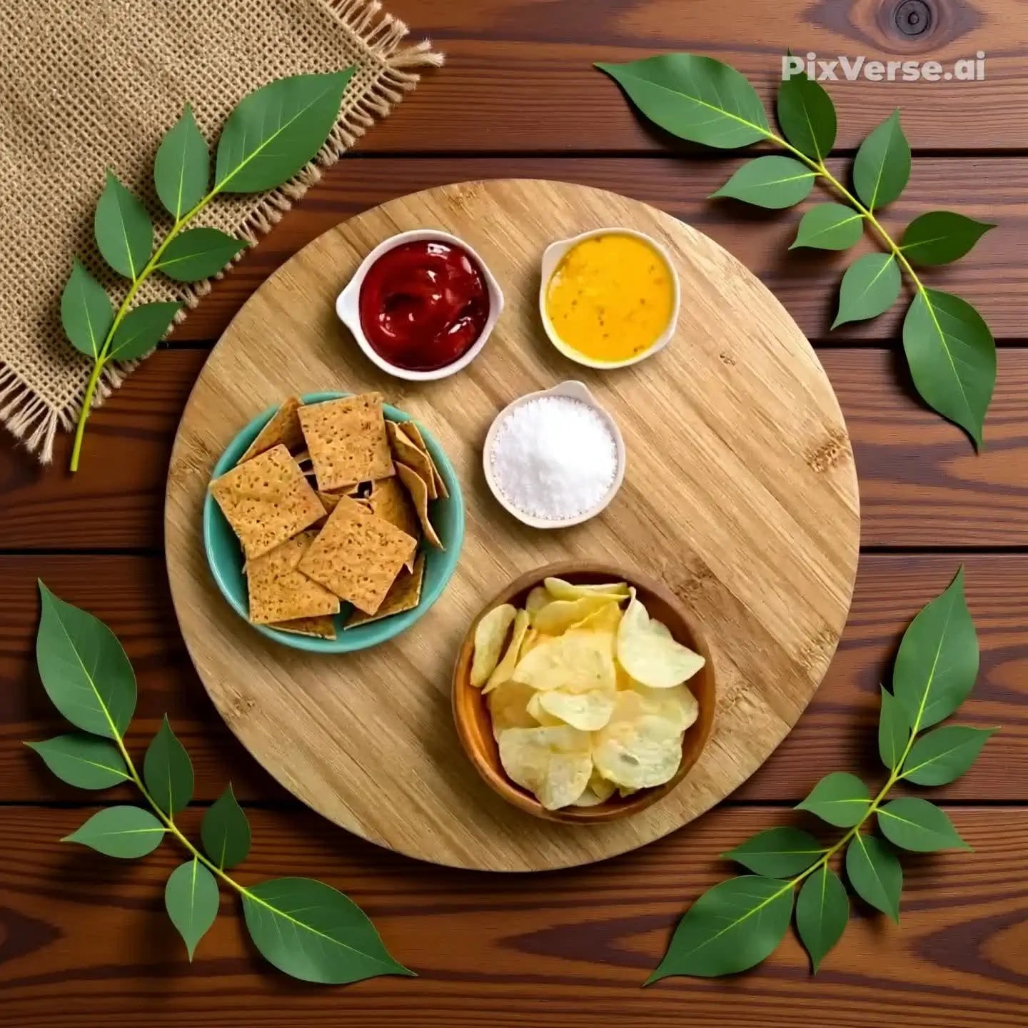 Tábua De Bambu Com Base Giratória