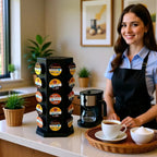 Torre Organizador Giratório p/30 Cápsulas Café Três 3 Corações