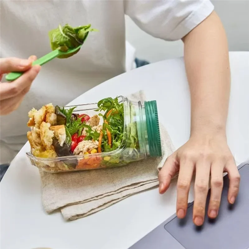 Saladeira Portátil Hérmetica  Multifuncional – Compartimentos para Molho, Vedação Antivazamento, Livre de BPA