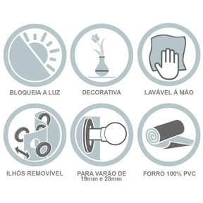 Cortina Blackout PVC Curtain 2,80 m x 2,30 m-Beige