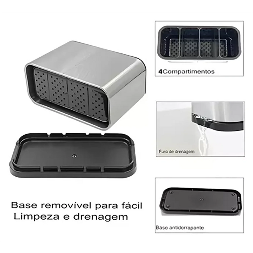 Porta Talheres Escorredor 4 Divisorias