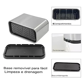 Porta Talheres Escorredor 4 Divisorias