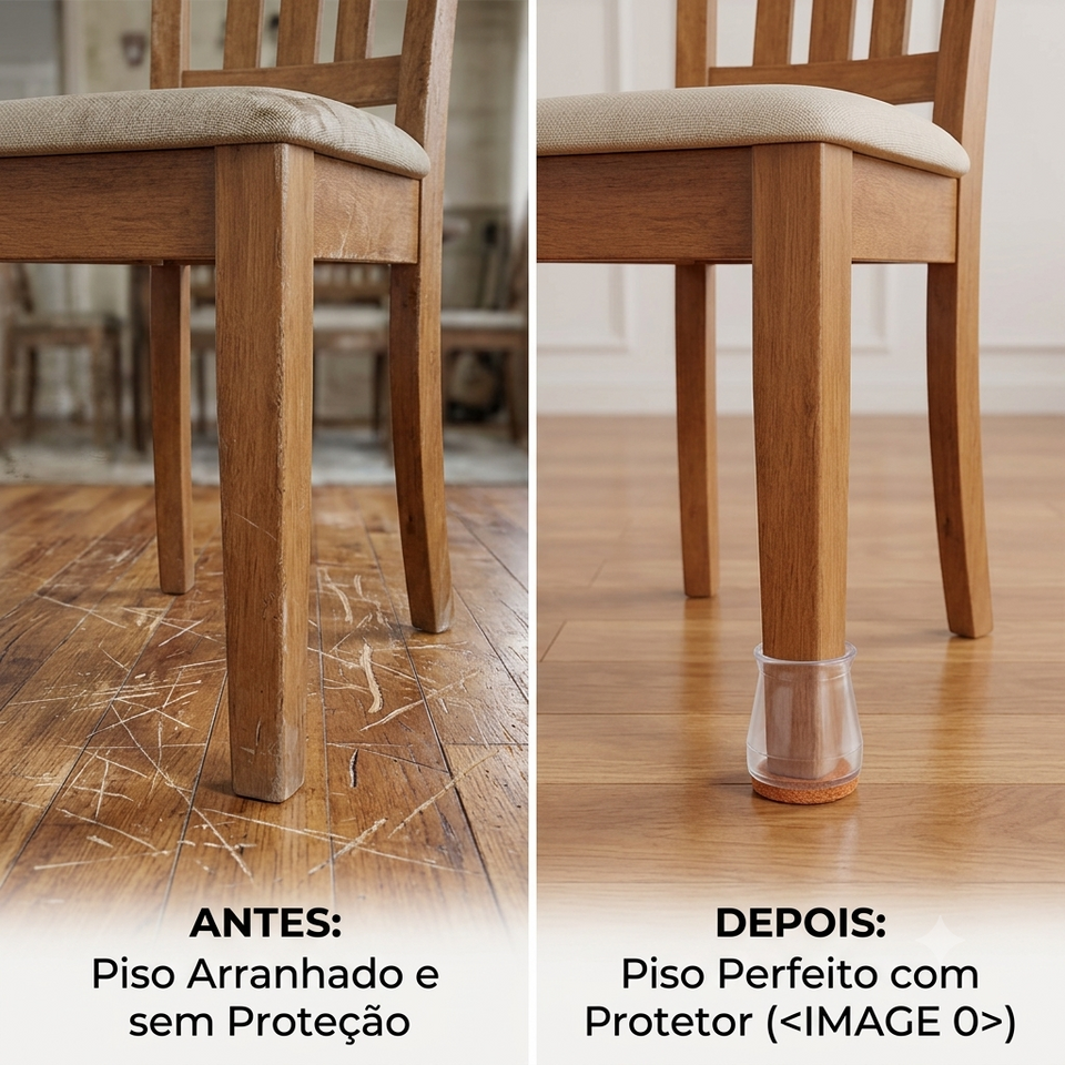Kit 16 Peças Protetor Para O Pé Da Cadeira Mesa De Silicone