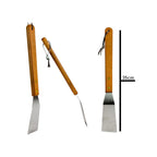 Kit Churrasco Inox Faca/garfo/pegador/espatula/amolador/chaira churrasqueiro facas