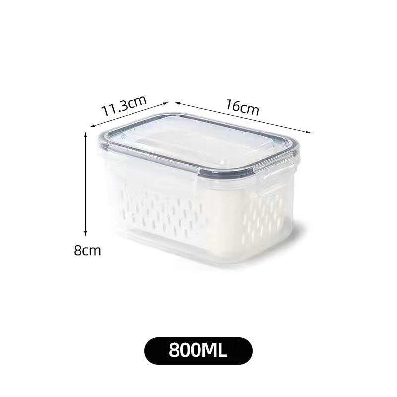 Kit 3 potes Organizadores Geladeira Organizador Alimentos Vegetais Cozinha Moderna LZ 123