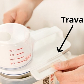 Pote Hermético 2L Com Medidor Organizador De Alimentos Mantimentos Arroz