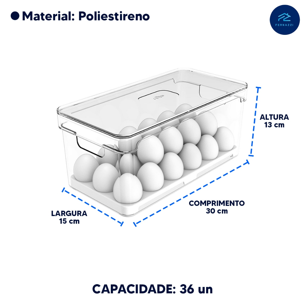 Organizadores de Geladeira Clear Fresh Organiza Decora - Toda Linha