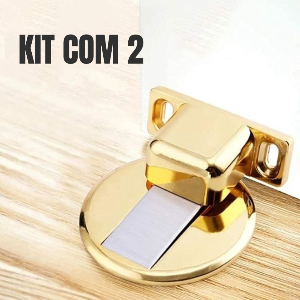 Kit 2 Prendedor Fixador Trava Porta Magnético Fixação Slim