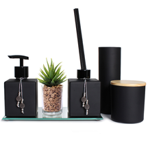 Kit banheiro decoração Lavabo Aromatizador De Ambiente com  Bandeja