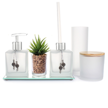 Kit banheiro decoração Lavabo Aromatizador De Ambiente com  Bandeja