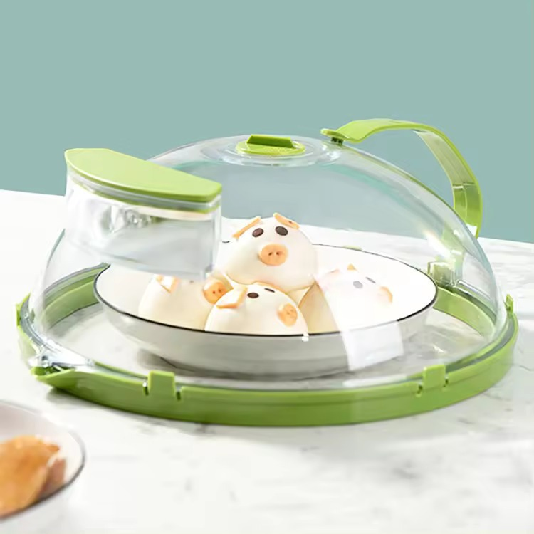 Tampa Protetora para Alimentos com Injetor de Água para Micro-ondas Livre de BPA