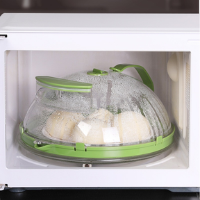 Tampa Protetora para Alimentos com Injetor de Água para Micro-ondas Livre de BPA