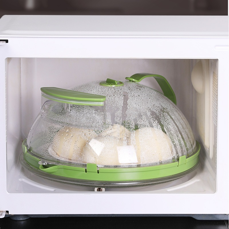 Tampa Protetora para Alimentos com Injetor de Água para Micro-ondas Livre de BPA