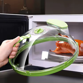 Tampa Protetora para Alimentos com Injetor de Água para Micro-ondas Livre de BPA