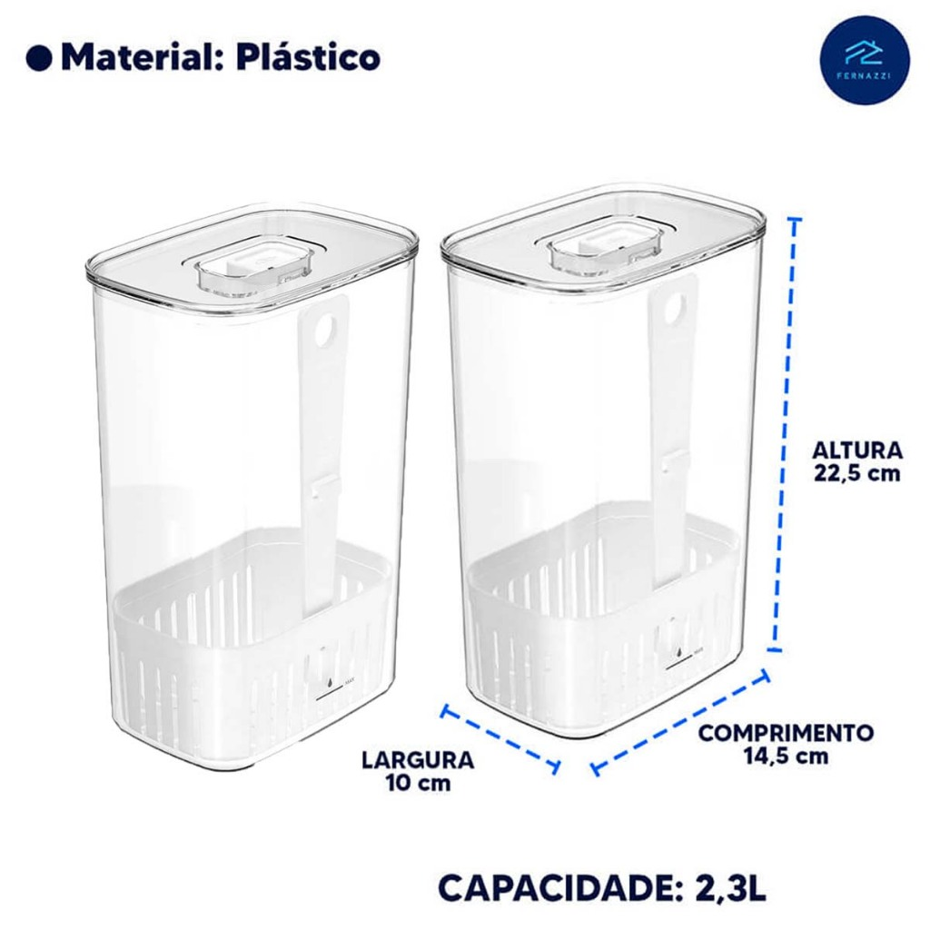 Organizadores de Geladeira Clear Fresh Organiza Decora - Toda Linha