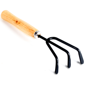 Kit Jardinagem Conjunto 4 Peças 25cm Ferramentas de Jardim GRANDE De Aço Cabo De Madeira