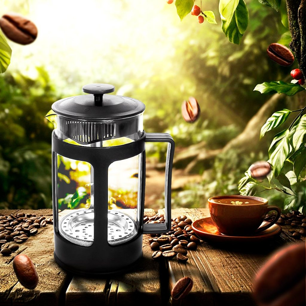 Cafeteira Prensa Francesa 600ml Café Cremeira 350ml Café Expresso Leite Cremoso