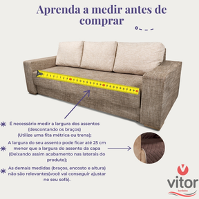 Protetor De Sofá Padrão   Impermeável Dupla Face 