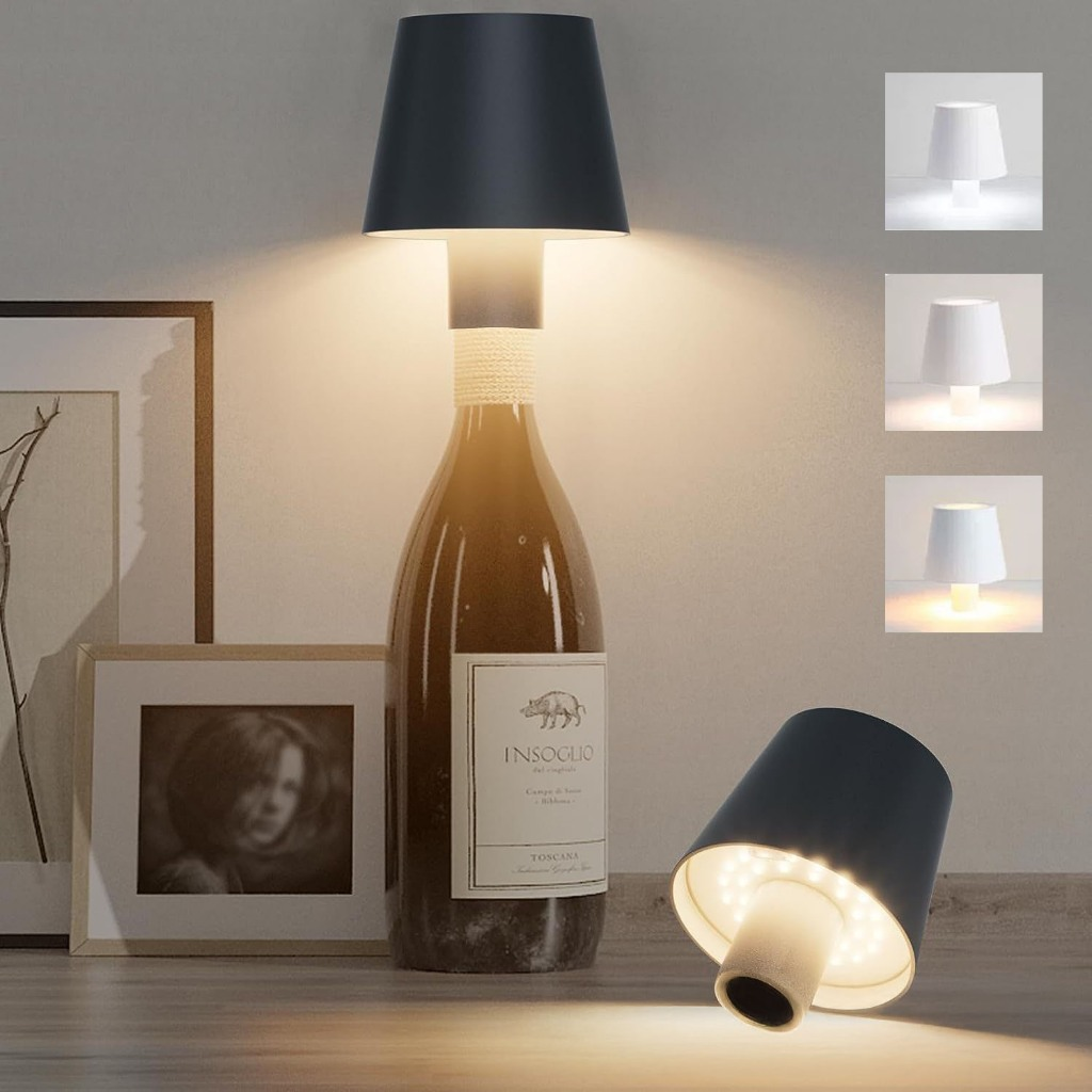 Lampada LED De Vinho Whisky Abajur de Garrafa Touch Decoração