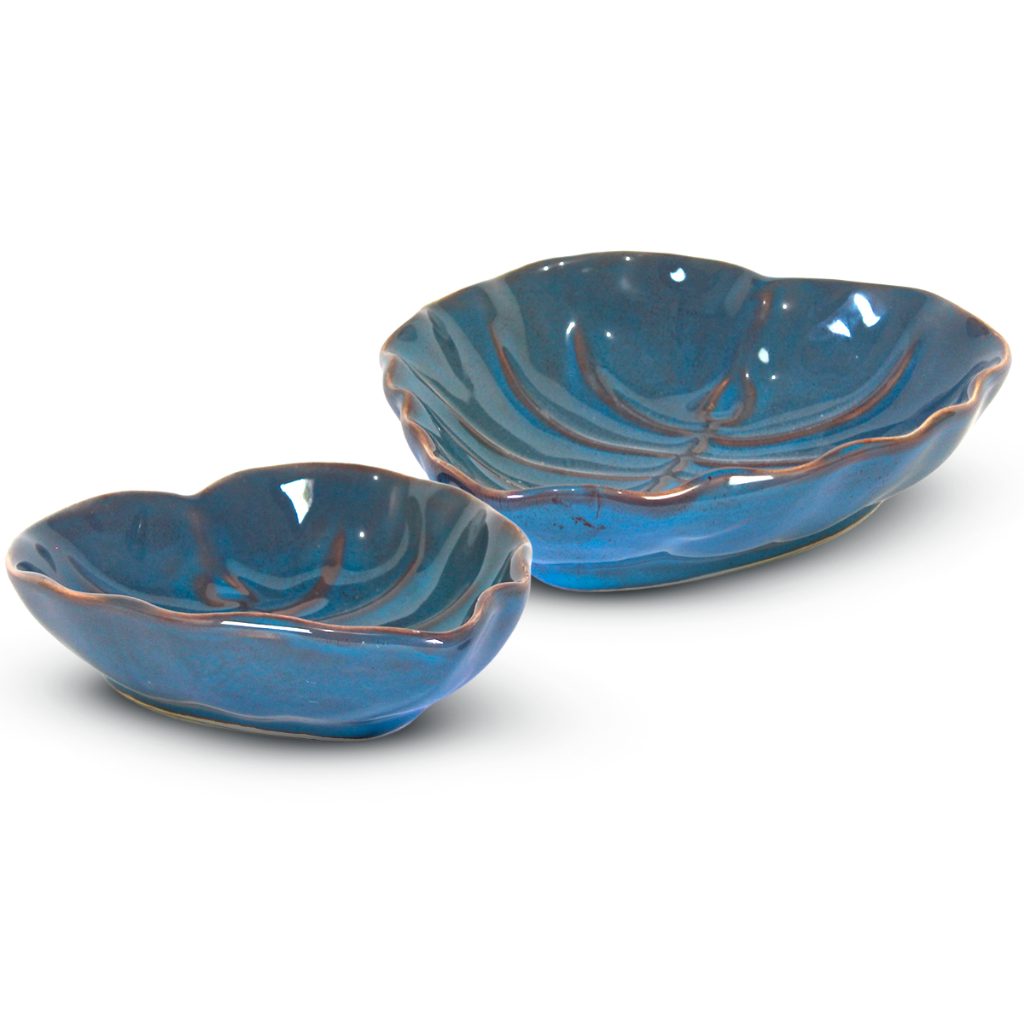 Kit Travessa Folha Primavera Cerâmica Louças Petisqueira Rústico Decoração Mesa Posta Restaurante Buffet