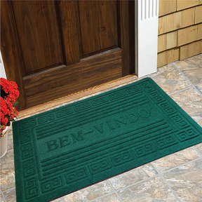 Kit 2 un Tapete Bem Vindo Capacho Para Porta Entrada Emborrachado Vinil Emborrachado Antiderrapante