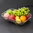 Escorredor de pia inox peneira Alça retrátil fruteira alimentos