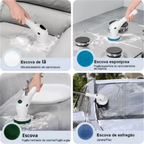 Escova Esfregão De Limpeza 9 Em 1 Mop Elétrico Multiuso Recarregável Sem Fio Giratório 360 Com Cabo Alongador