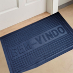 Kit 2 un Tapete Bem Vindo Capacho Para Porta Entrada Emborrachado Vinil Emborrachado Antiderrapante