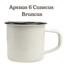 Chaleira Bule Esmaltado 1L Bico de Ganso e 6 Canecas 90ml Rústicas Conjunto ou Unitário