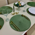 Kit 4 ou 6 Jogo Americano Souplast Redondo Jantar Mesa Posta Cozinha 38cm