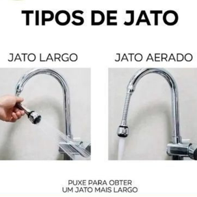 Arejador De Torneira Bico Extensor Chuveirinho Para Torneira Pia Cozinha Articulado Gourmet Cromado
