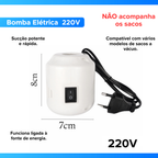 Kit Saco a Vácuo + Bomba Automática Elétrica Organizador Rápido Armazenar Guardar