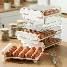 Porta Ovos 2 ou 4 andares Gaveteiro organizador de geladeira branco