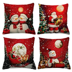 KIT 4 CAPAS DE ALMOFADAS DECORATIVAS NATAL