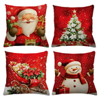 KIT 4 CAPAS DE ALMOFADAS DECORATIVAS NATAL