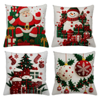 KIT 4 CAPAS DE ALMOFADAS DECORATIVAS NATAL