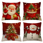 KIT 4 CAPAS DE ALMOFADAS DECORATIVAS NATAL