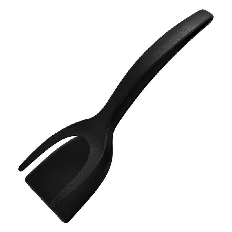 Espátula De Nylon Multiuso - Cores Cinza - Preto - Vermelho - Com Pegador Para Ovos Bife Panqueca Tapioca